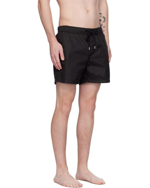 Moncler Black Patch Swim Shorts for men