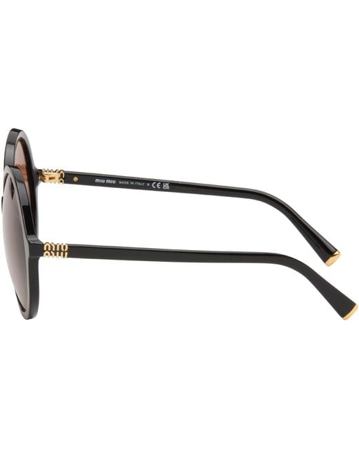 Miu Miu Black 'Miu Regard' Sunglasses