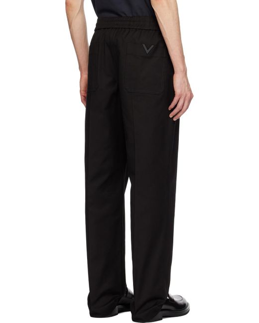 Valentino Black Pinched Seam Trousers for men