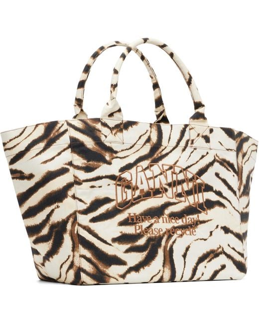 Ganni Metallic Xxl Tote