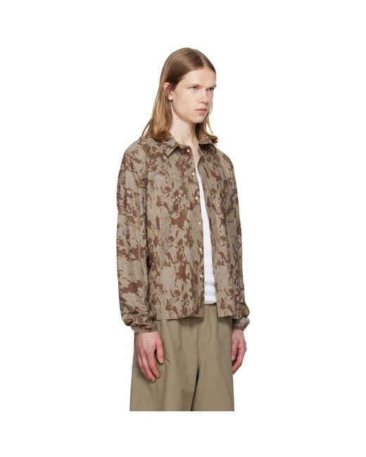 Satisfy Brown Khaki Peaceshell River Shirt for men