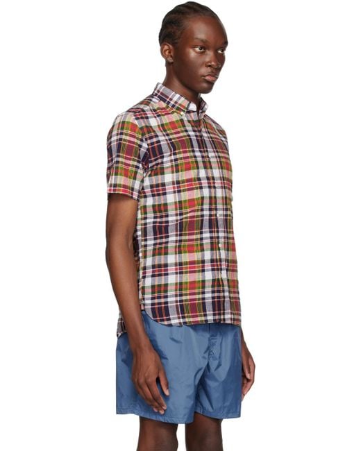 Beams Plus Red Checked Shirt for men