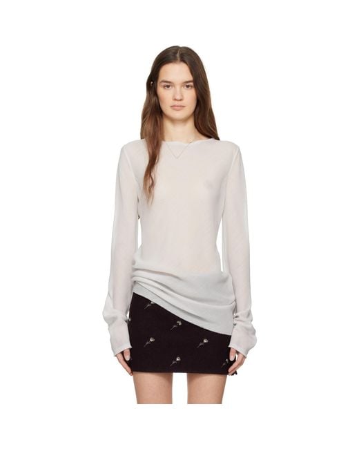 Rier Black Wool Gauze Blouse