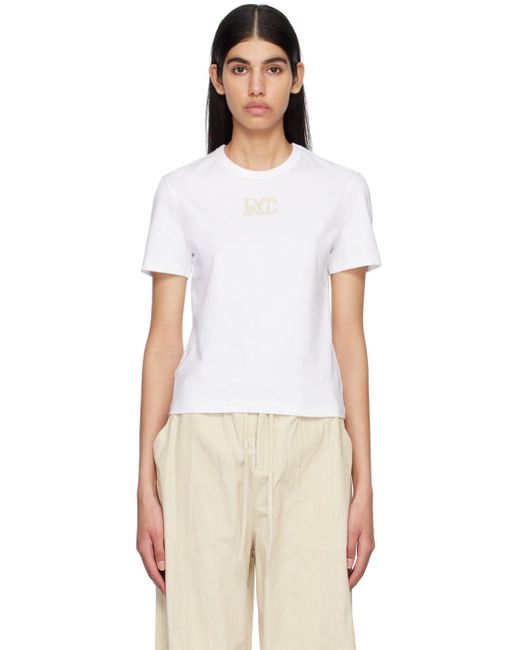 RECTO. White Embroidered Tshirt Lyst
