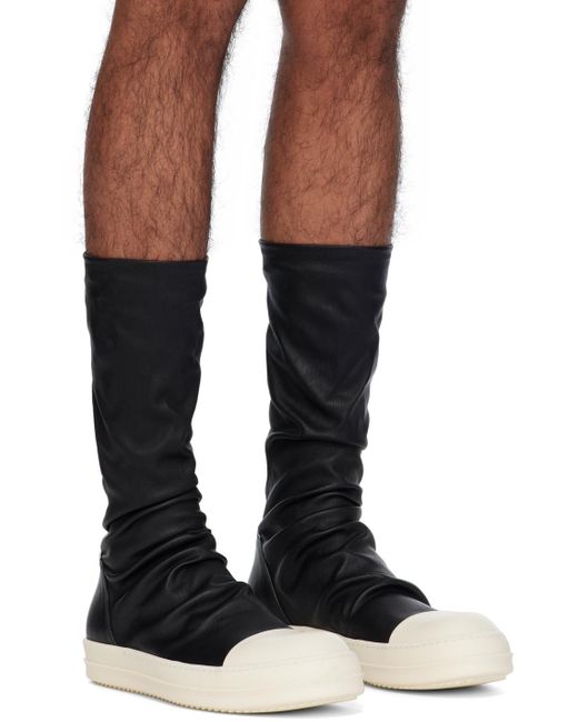 Rick Owens Black Portervile Sock Sneakers for men