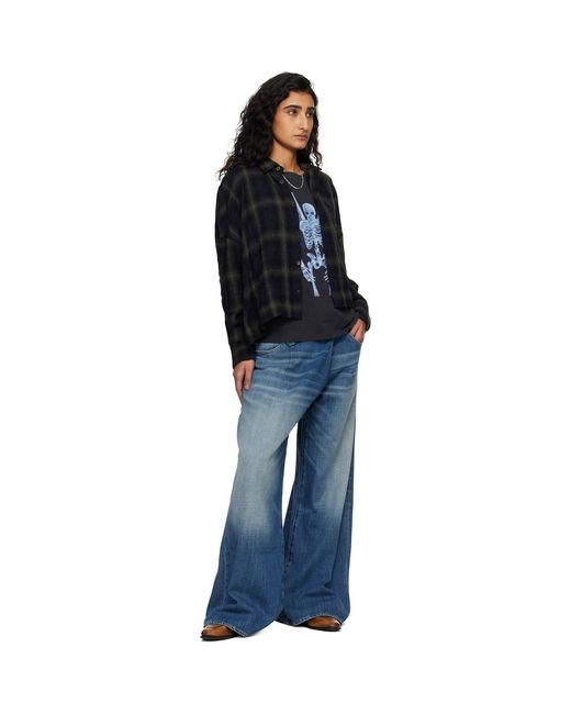 R13 Blue Nico Wrap Jeans