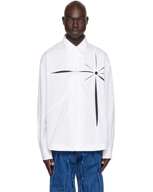 Kusikohc White Off- Origami Shirt for men