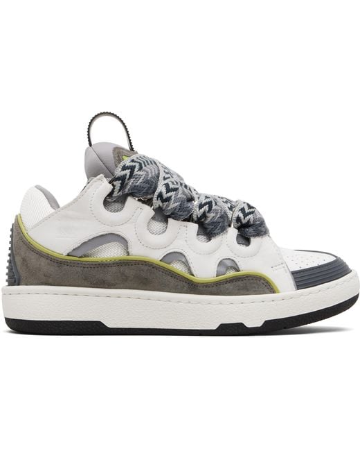 Lanvin Black Curb Leather Snekaers