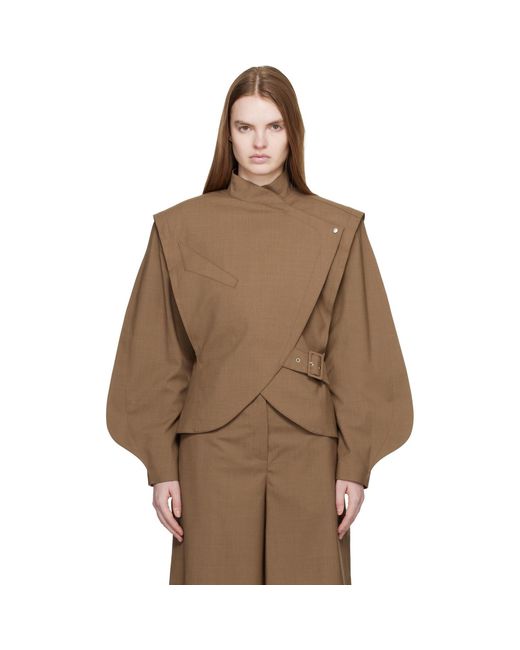 Mugler Brown Super Fine Mela Jacket