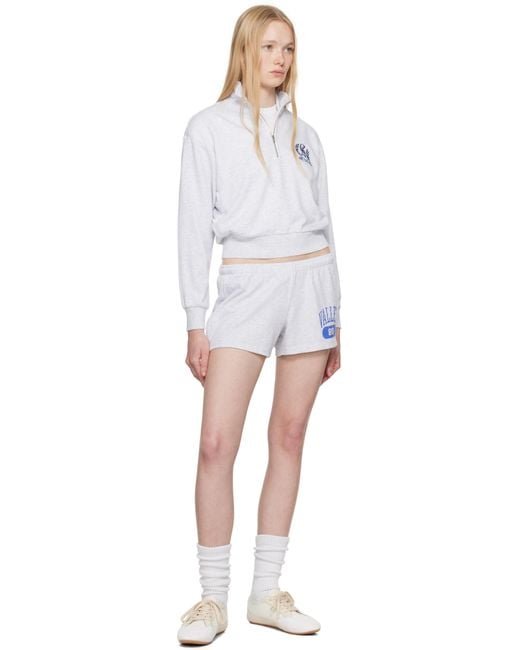 Skims White Lightweight Fleece Shorts