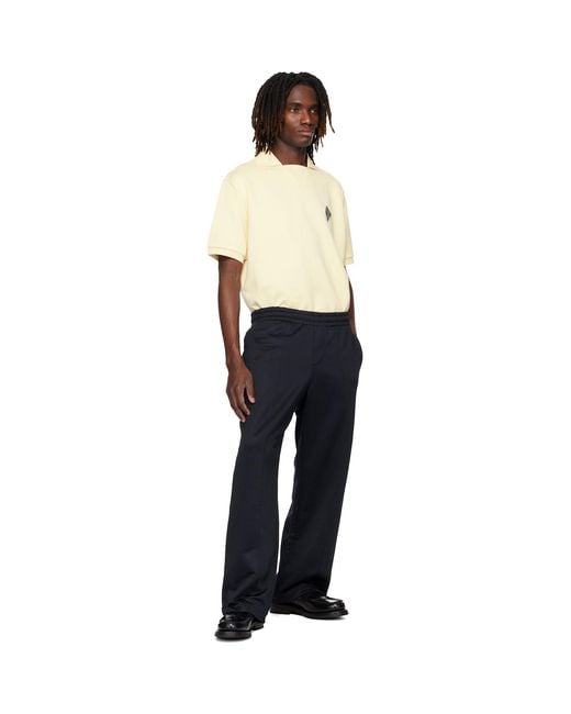 Lacoste Black Loose Fit Badge Accent Fleece Polo for men