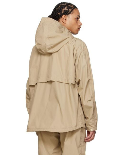 Nanamica Natural Hooded Jacket for men