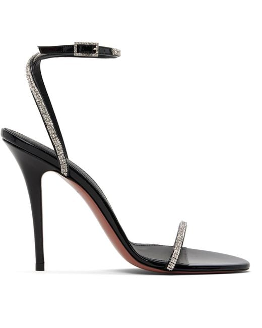 AMINA MUADDI Black Diamante 105 Heeled Sandals