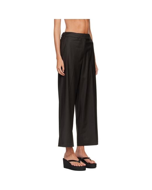 Cordera Black Low Rise Virgin Wool Trousers