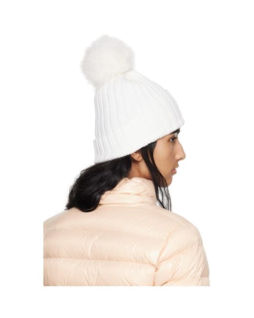 Moncler Natural Pom Pom Beanie