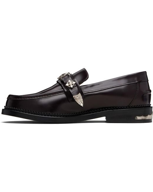 Toga Virilis Black Ssense Exclusive Metal Loafers for men