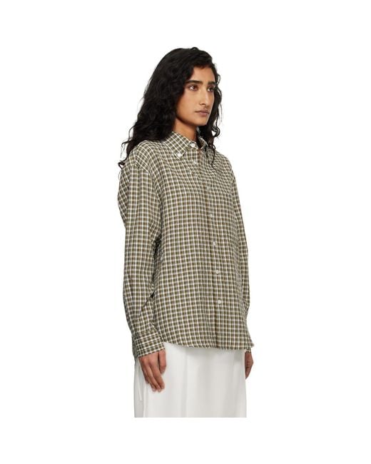 DUNST Multicolor Khaki Oversized Bd Checked Shirt