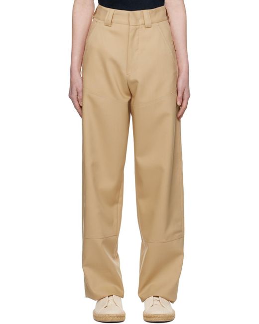 Zegna Natural Beige Workwear Trousers