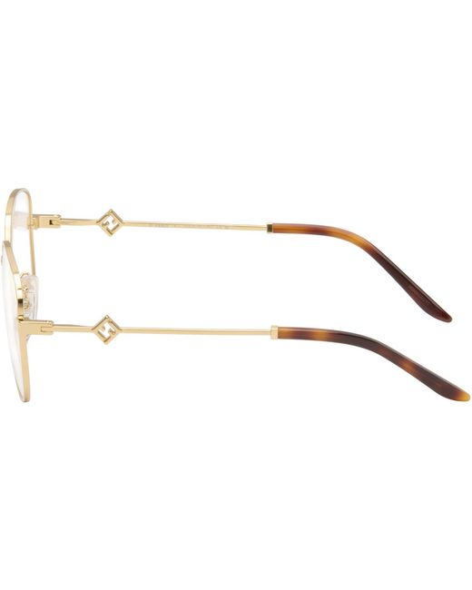 Fendi Brown Ff Diamonds Glasses