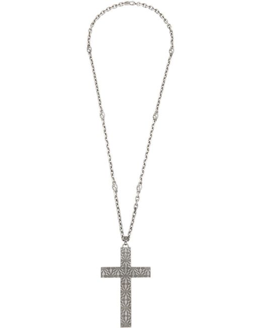 Genoptag Ikke moderigtigt tekst Gucci Cross Necklace in Metallic for Men | Lyst UK