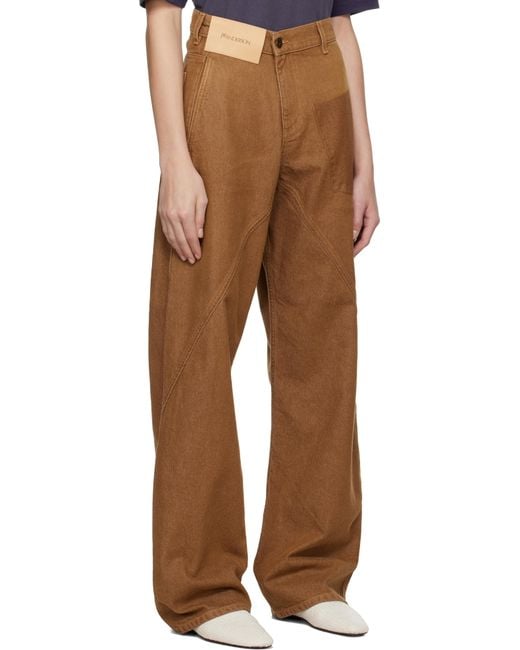J.W. Anderson Brown Twisted Workwear Jeans