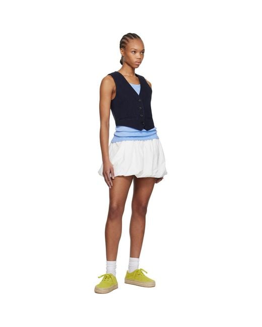 MSGM Blue Button Vest