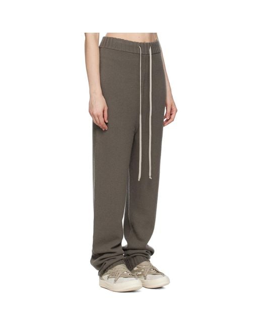 Rick Owens Black Concordians Rasato Cashmere Knit Lounge Pants