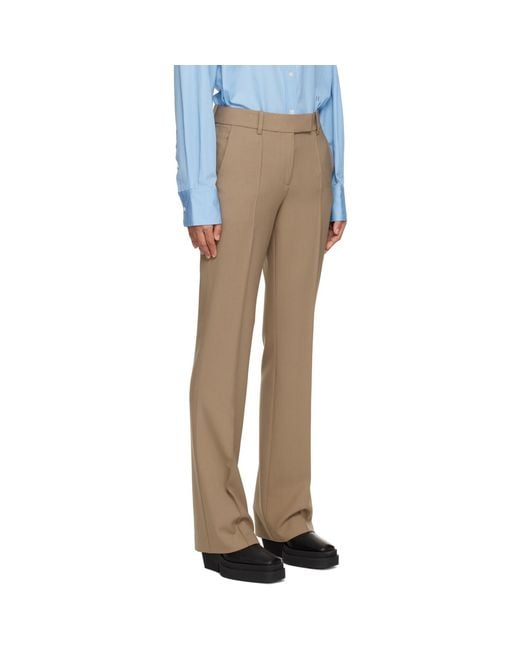 Helmut Lang Blue Taupe Pinched Seam Trousers