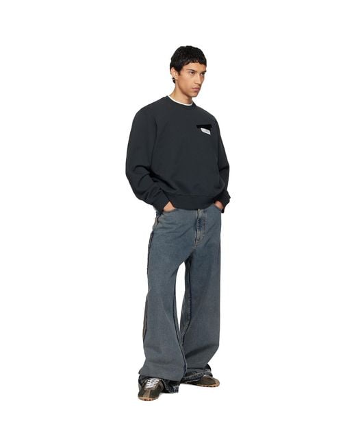 MM6 by Maison Margiela Blue Wide-Leg Jeans for men
