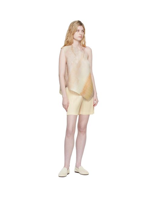 Pleats Please Issey Miyake Natural Sea Bubble Top