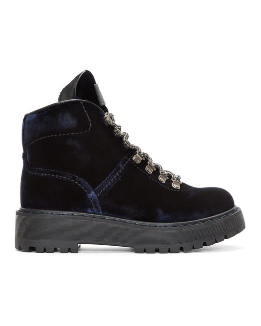 prada velvet hiking boots