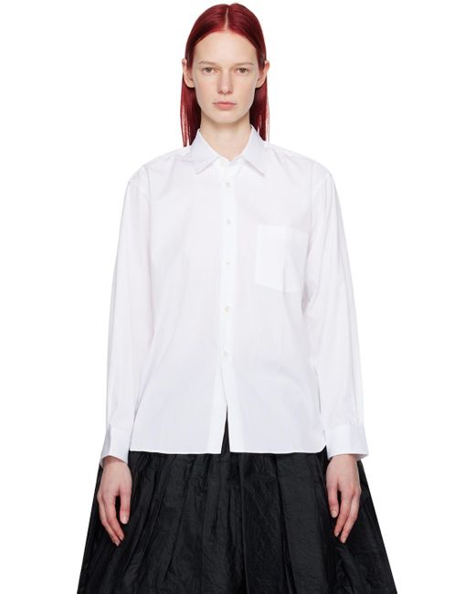 Chemise blanche à col classique Comme des Garçons en coloris White