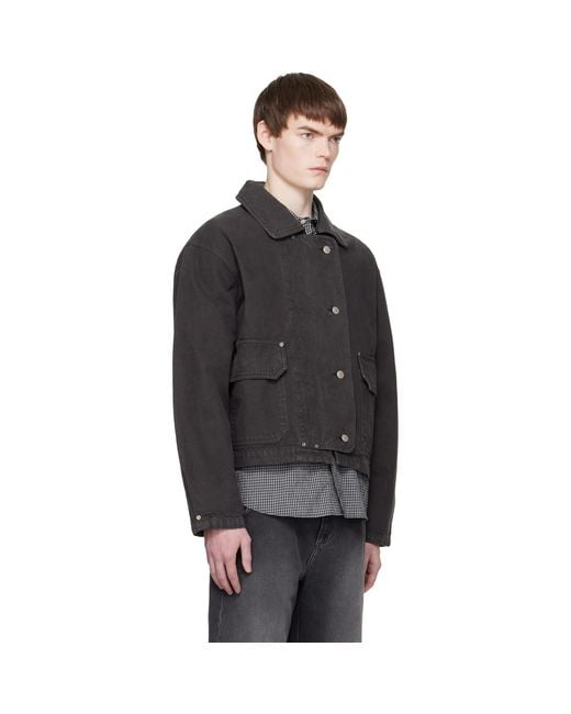 mfpen Black Courier Jacket for men