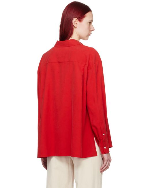 The Row Red Andra Shirt