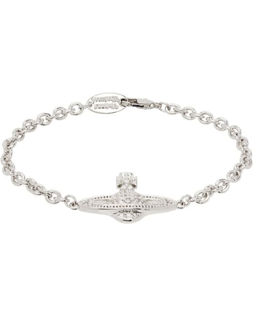 Vivienne Westwood Metallic Mini Bas Relief Chain Bracelet for men