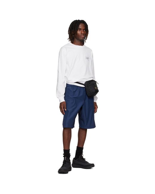 Arc'teryx White Kragg Cotton Ls T-Shirt for men