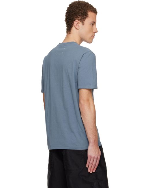 Maison Margiela Blue Three-Pack Cotton Jersey T-Shirts for men