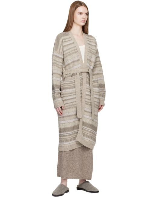 Lauren Manoogian Ssense限定 グレー ジャカード ロングカーディガン Black