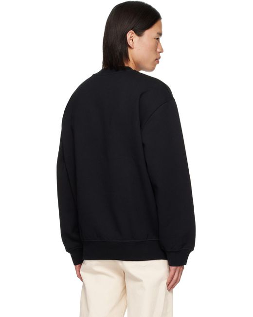 A.P.C. Black Oversize Grand 'V.P.C. Sweatshirt for men