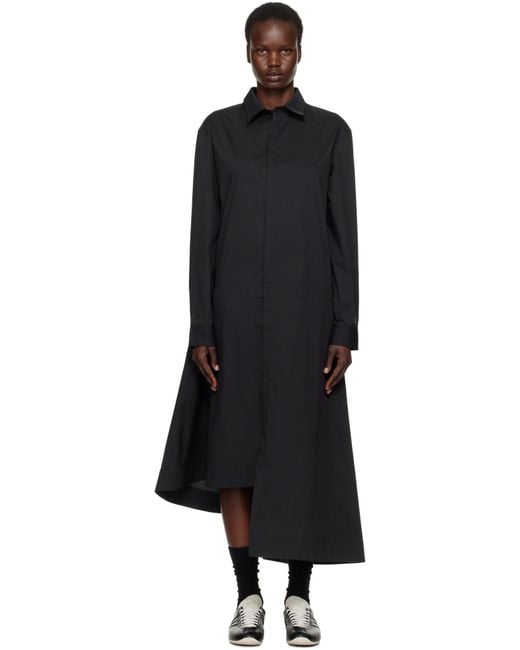 Y-3 Black Shirt Midi Dress