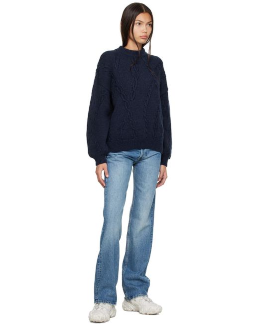 Anine Bing Blue Navy Mike Sweater