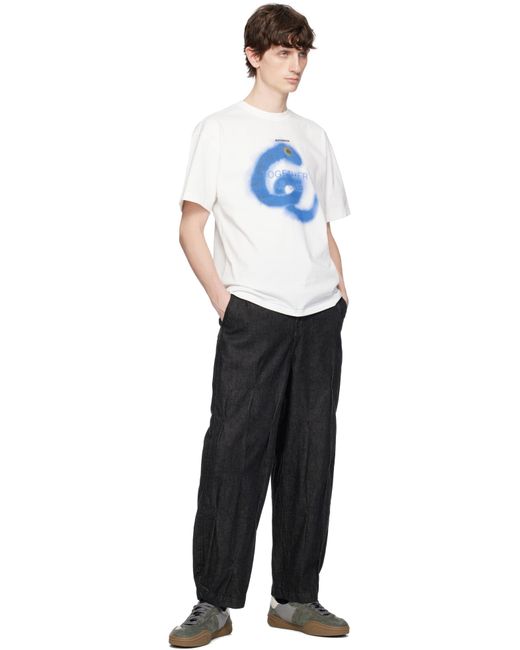 メンズ Adererror ホワイト 0107 Tシャツ White