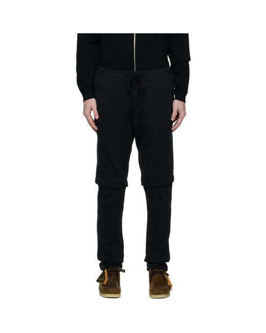 Greg Lauren Black Drawstring Lounge Pants for men