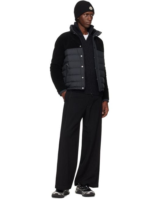 Moncler Black Mistral Teddy Short Down Jacket for men