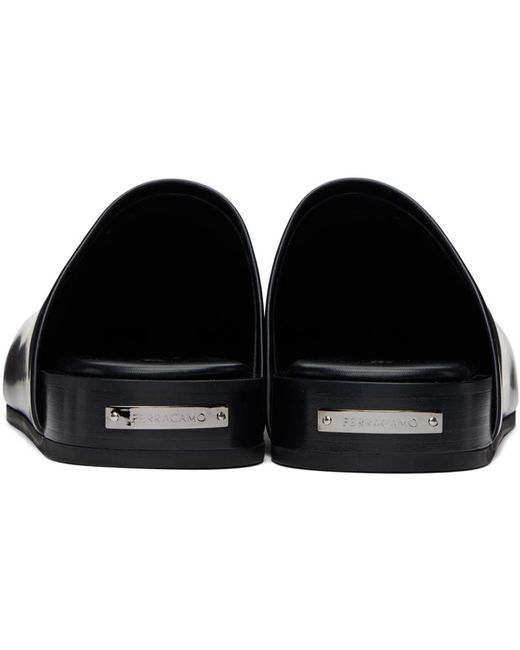 Ferragamo Black Plaque Loafers for men