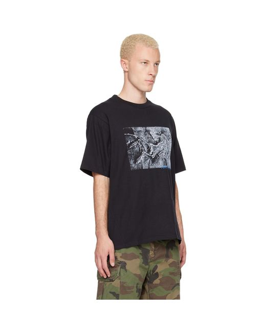 Arc'teryx Black Kragg Cotton Lithographica S/S T-Shirt for men