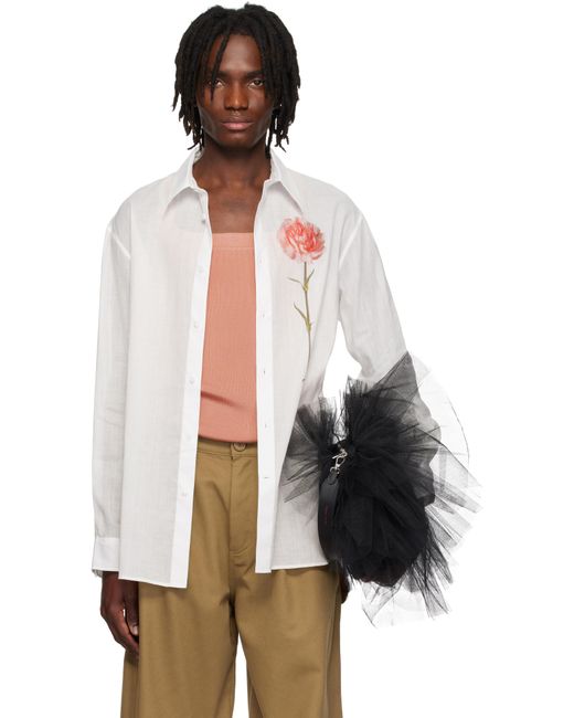 Chemise Blanche À Image Florale Simone Rocha pour homme en coloris White