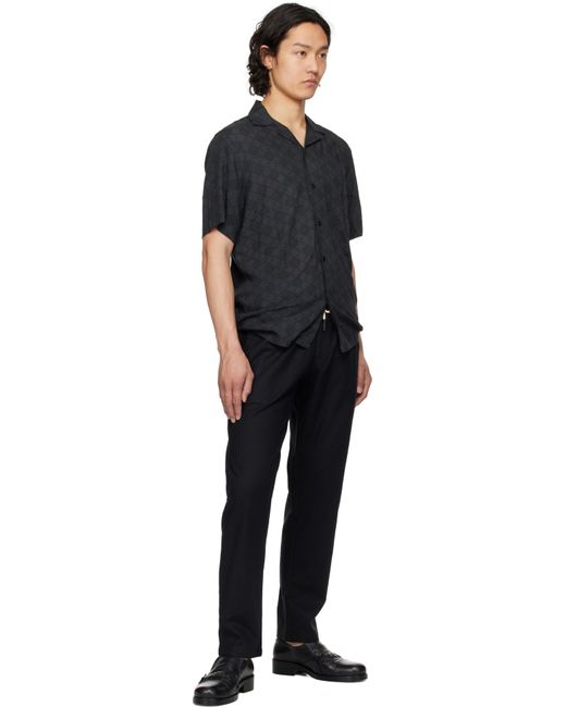 Oas Black Sebastian Viscose Shirt for men