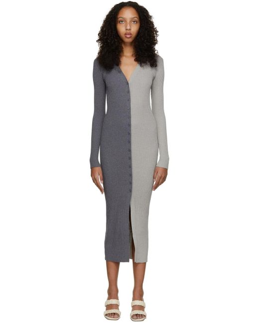 STAUD Synthetic Grey Shoko Sweater Dress in Gray - Lyst