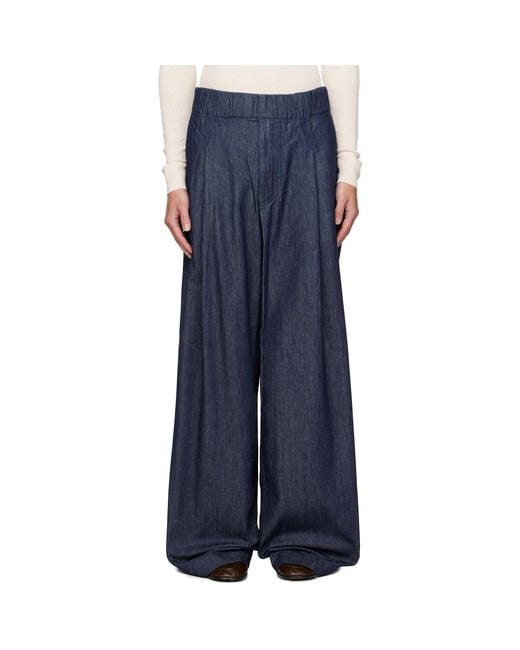 Dries Van Noten Blue Drawstring Jeans for men